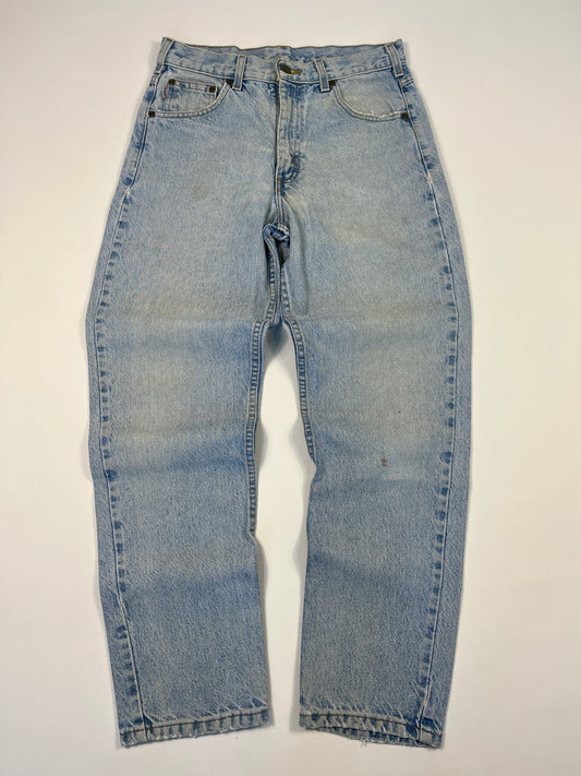 Carhartt B17 STW Jeans Leather Patch - Stone Wash - 28 x 30 - Made in Mexico of USA Components