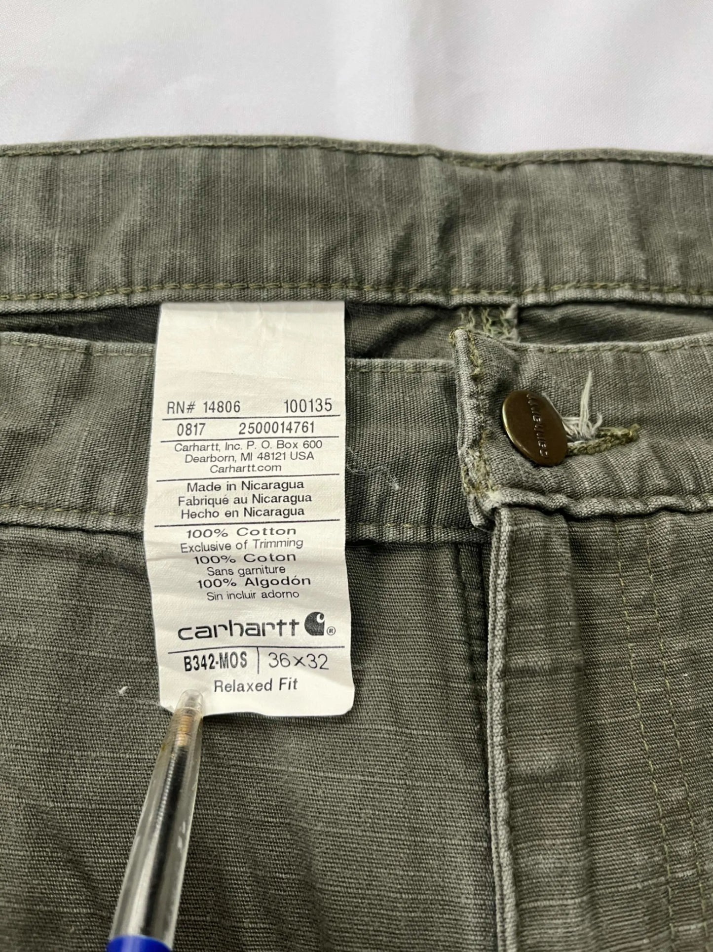 Vintage Carhartt Dubbele Knie Cargobroek