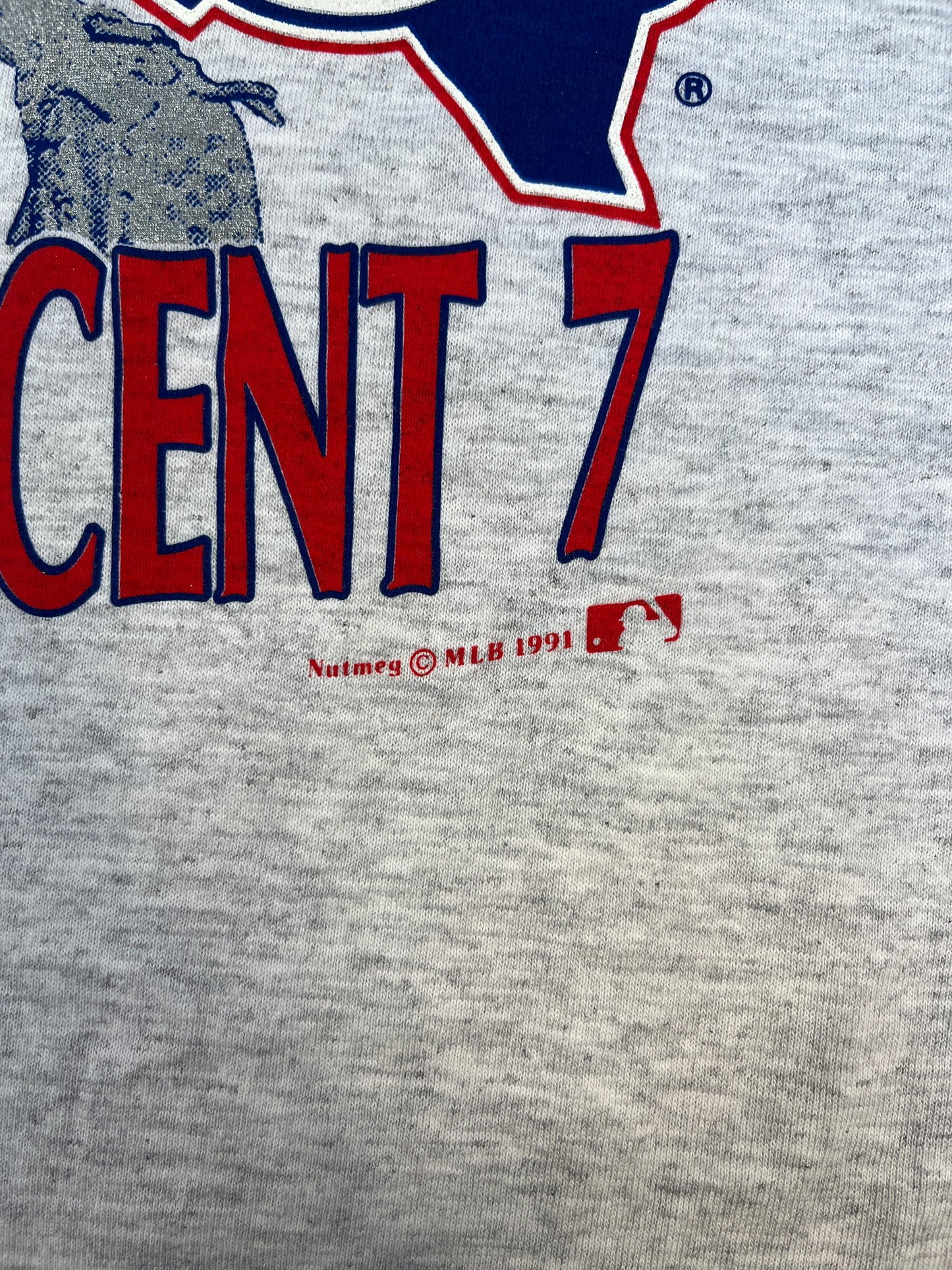 Vintage 1991 Nutmeg Texas Rangers Ryan's Magnificent 7 Single Stich T-shirt - L