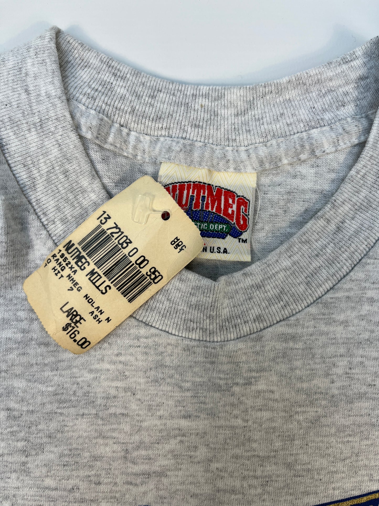Vintage 1991 Nutmeg Texas Rangers Ryan's Magnificent 7 Single Stich T-shirt - L
