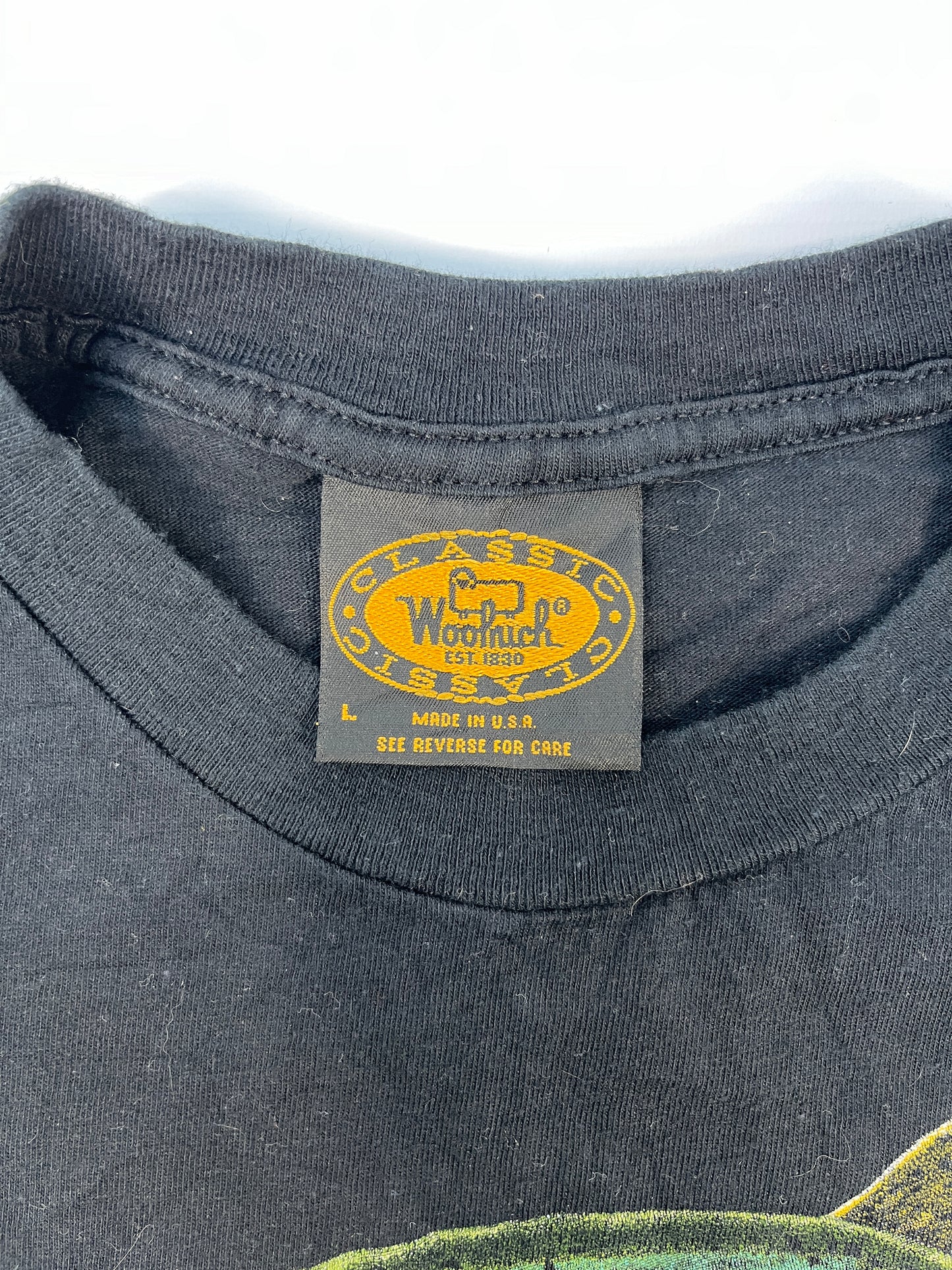 Vintage Woolrich 1991 Don Ray Fish Print Single Stich T-shirt - L