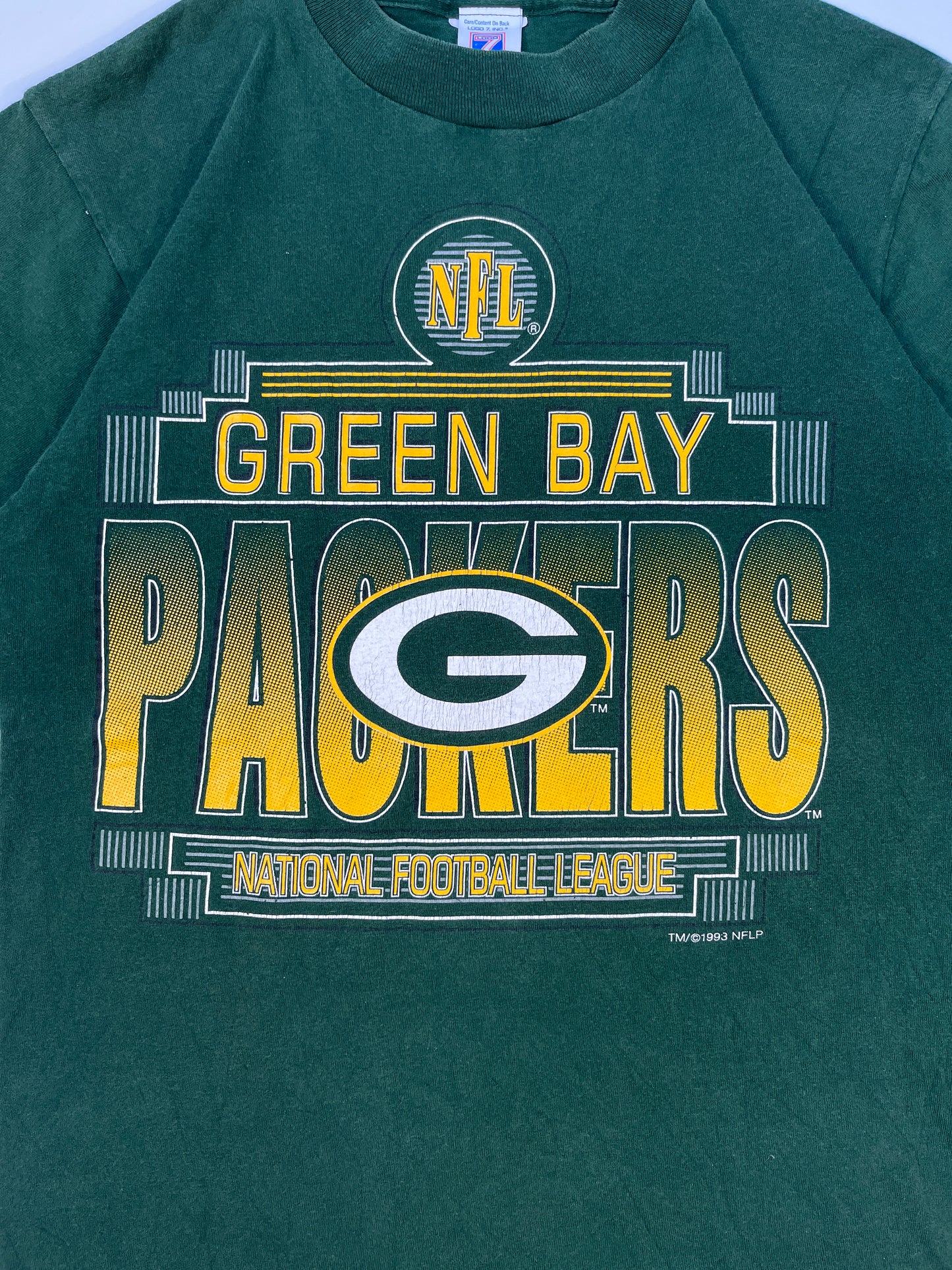 Vintage 1993 Logo 7 Green Bay Packers T-shirt - M
