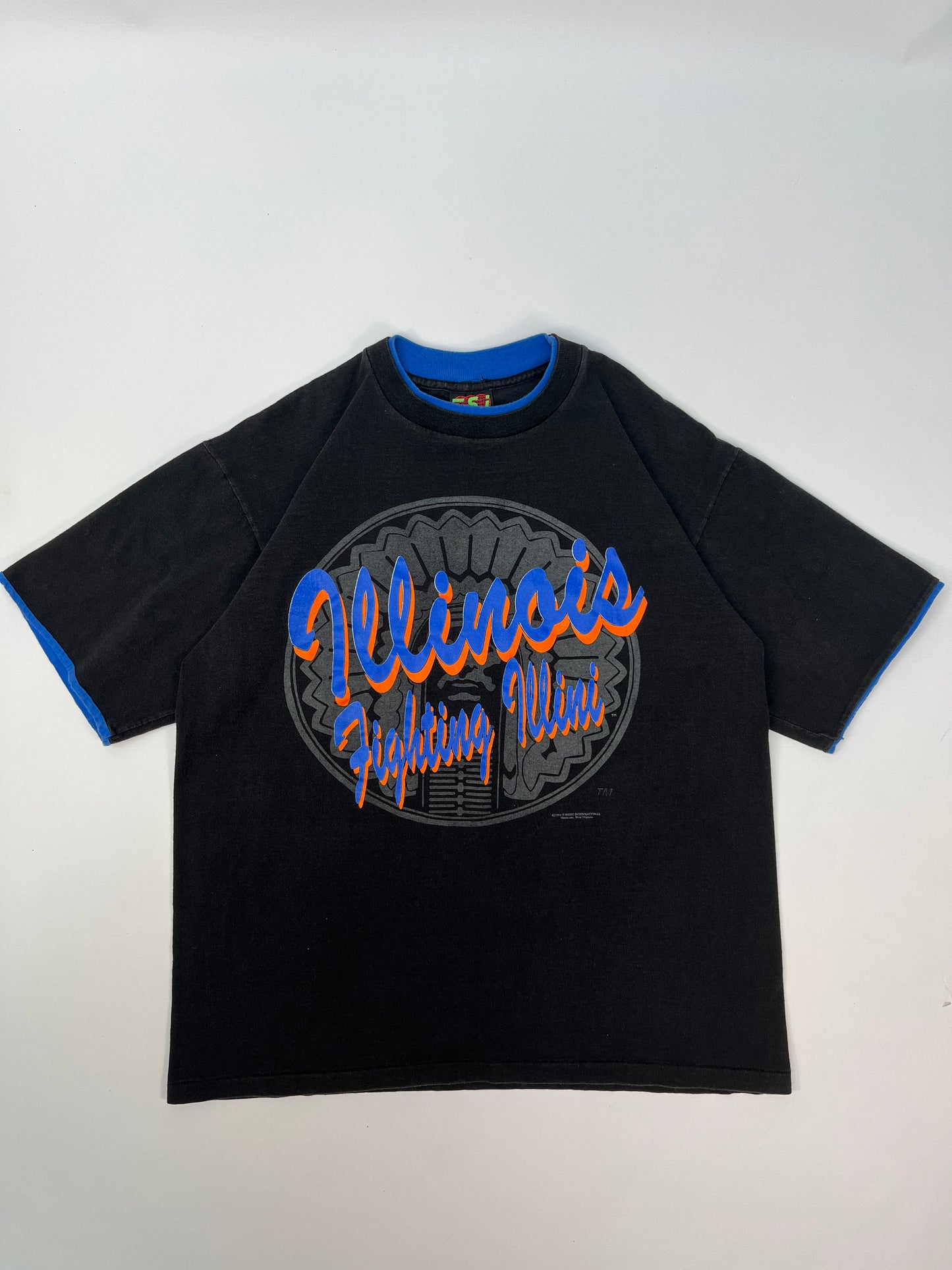 Vintage Illinois Fighting Ilini 1991 Single Stich T-shirt - L