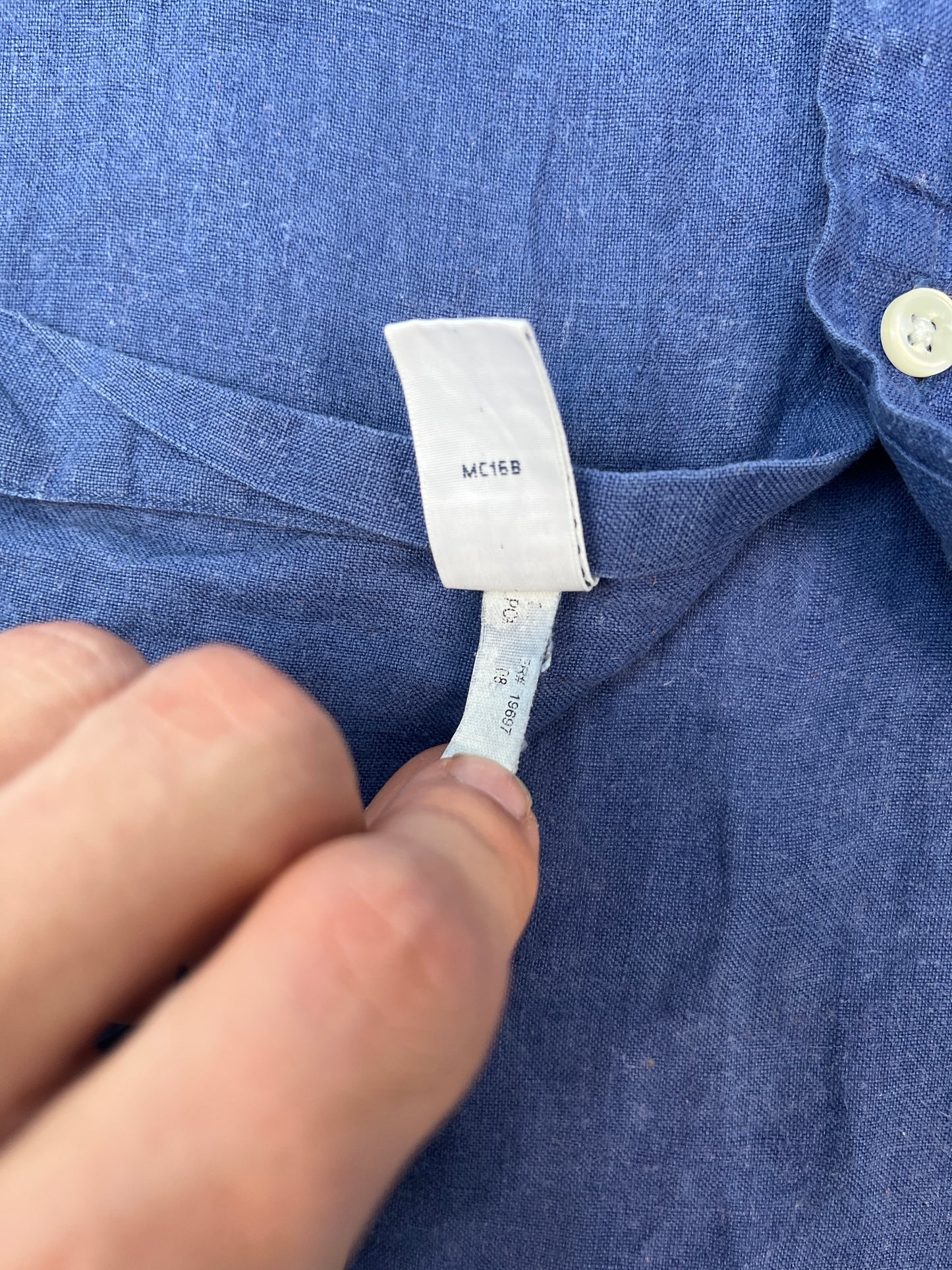 Vintage Polo Ralph Lauren Linnen Korte Mouwen Overhemd - L
