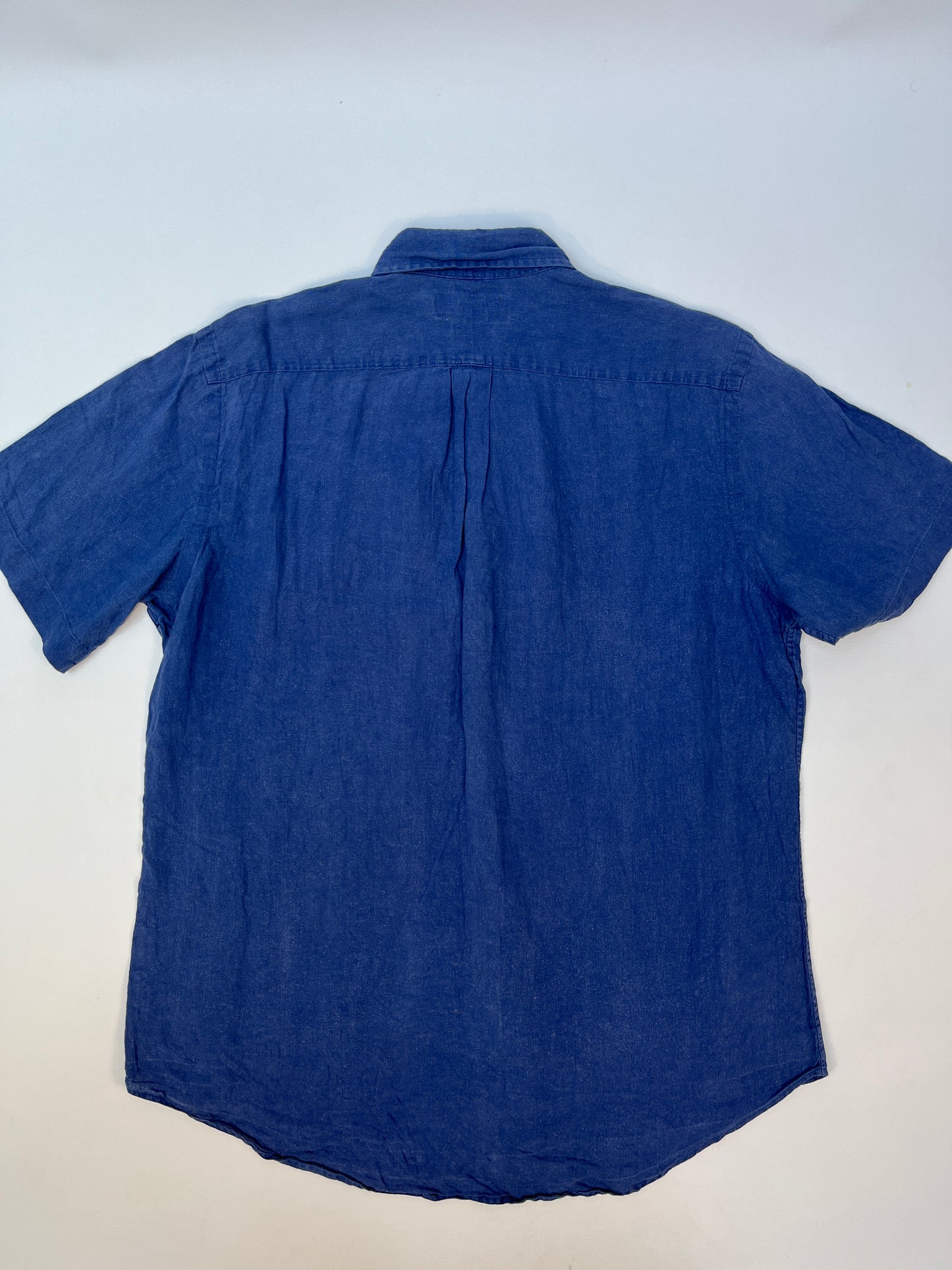 Vintage Polo Ralph Lauren Linnen Korte Mouwen Overhemd - L