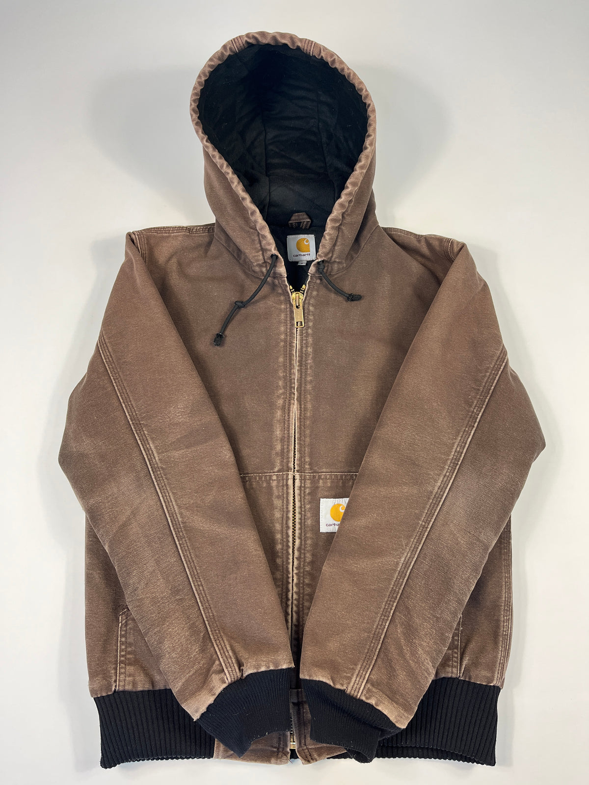 Carhartt Active Jacket Faded CHT - Chestnut Brown - Small - Made in Mexico