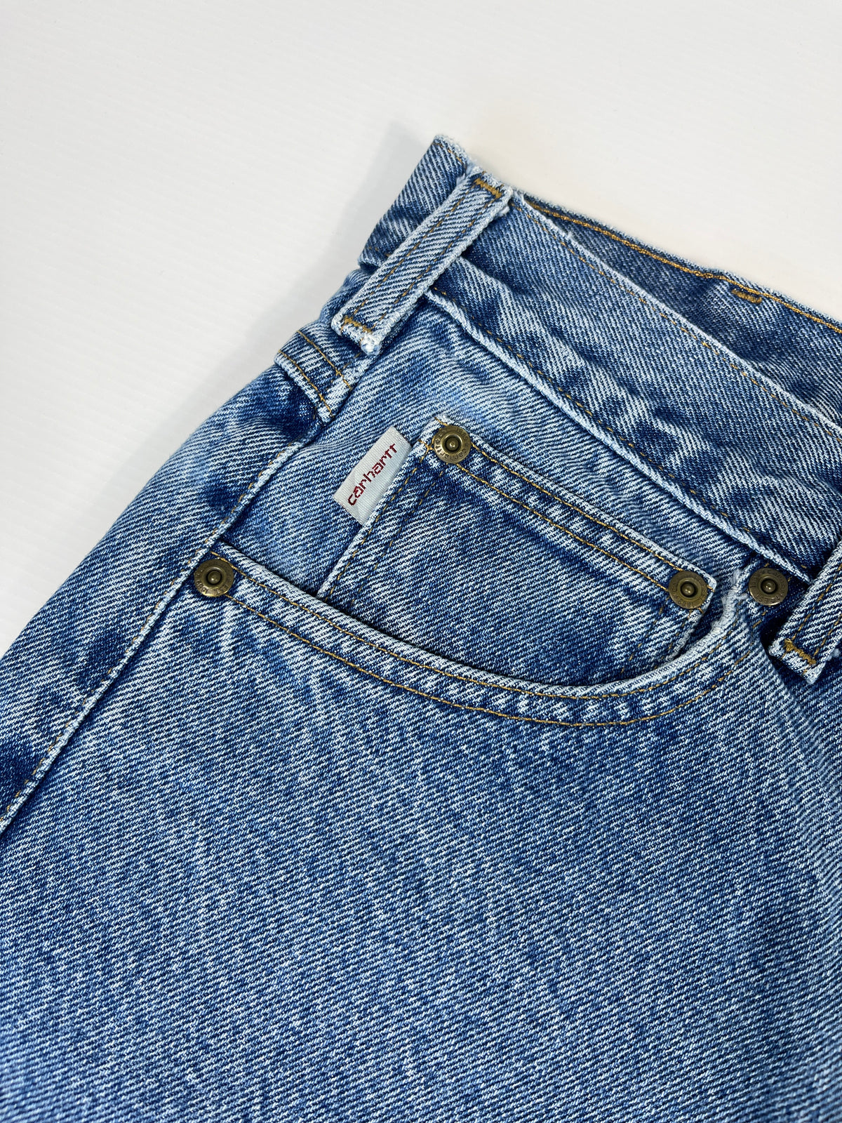 Carhartt Jeans B18 DST - Distressed Blue - 36 x 34 - Made in Mexico