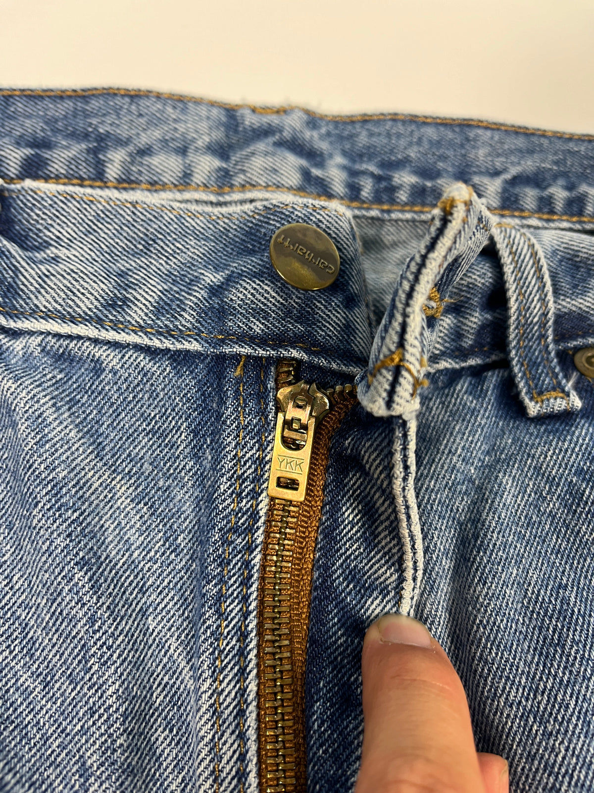 Carhartt Jeans B18 DST - Distressed Blue - 36 x 34 - Made in Mexico