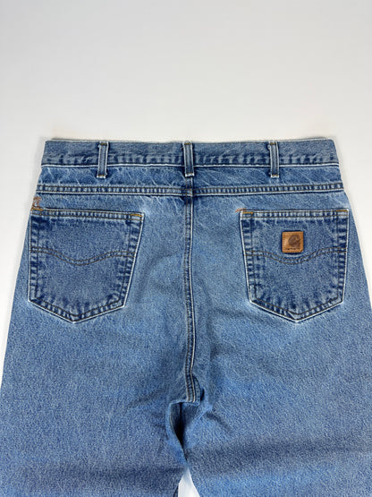 Carhartt Jeans B18 DST - Distressed Blue - 36 x 34 - Made in Mexico