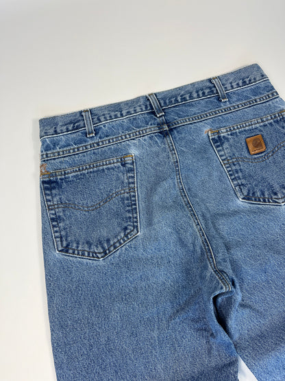 Carhartt Jeans B18 DST - Distressed Blue - 36 x 34 - Made in Mexico