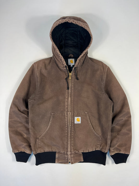 Carhartt Active Jacket Faded CHT - Chestnut Brown - Small - Made in Mexico