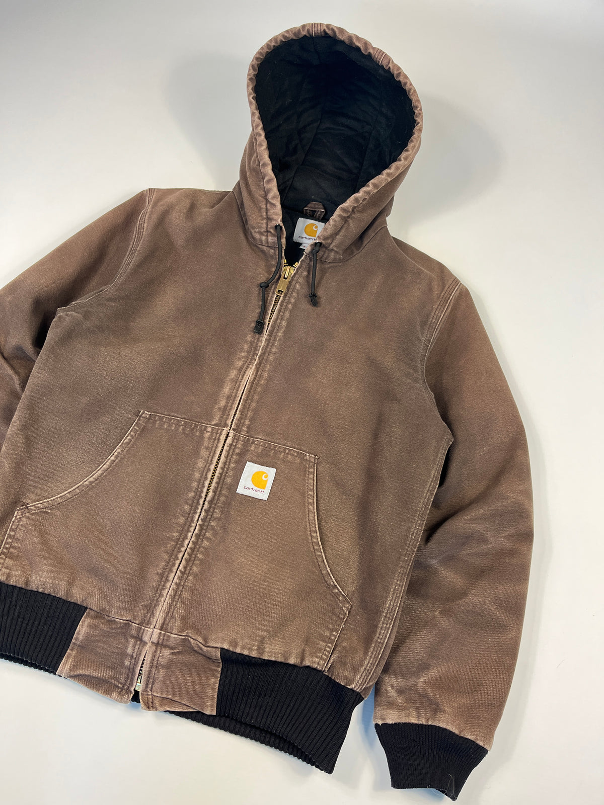 Carhartt Active Jacket Faded CHT - Chestnut Brown - Small - Made in Mexico