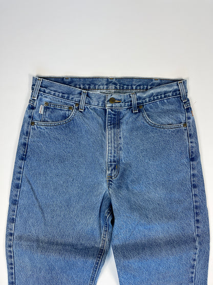 Carhartt Jeans B18 DST - Distressed Blue - 36 x 34 - Made in Mexico
