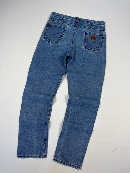 Carhartt Jeans B18 DST - Distressed Blue - 36 x 34 - Made in Mexico