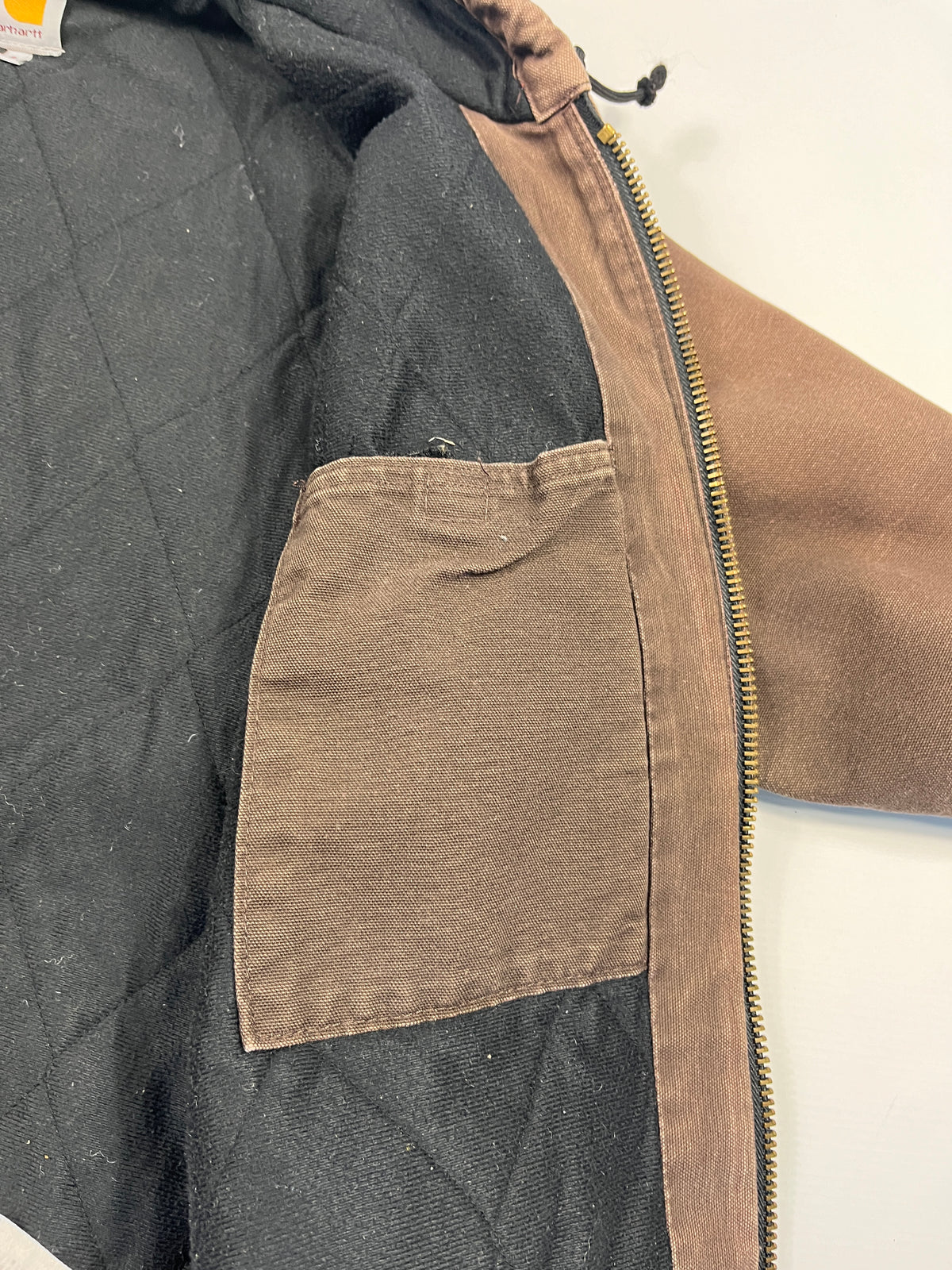 Carhartt Active Jacket Faded CHT - Chestnut Brown - Small - Made in Mexico
