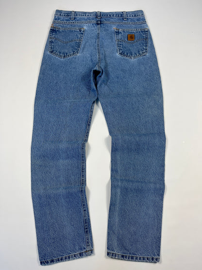 Carhartt Jeans B18 DST - Distressed Blue - 36 x 34 - Made in Mexico