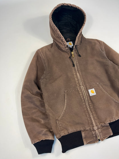 Carhartt Active Jacket Faded CHT - Chestnut Brown - Small - Made in Mexico