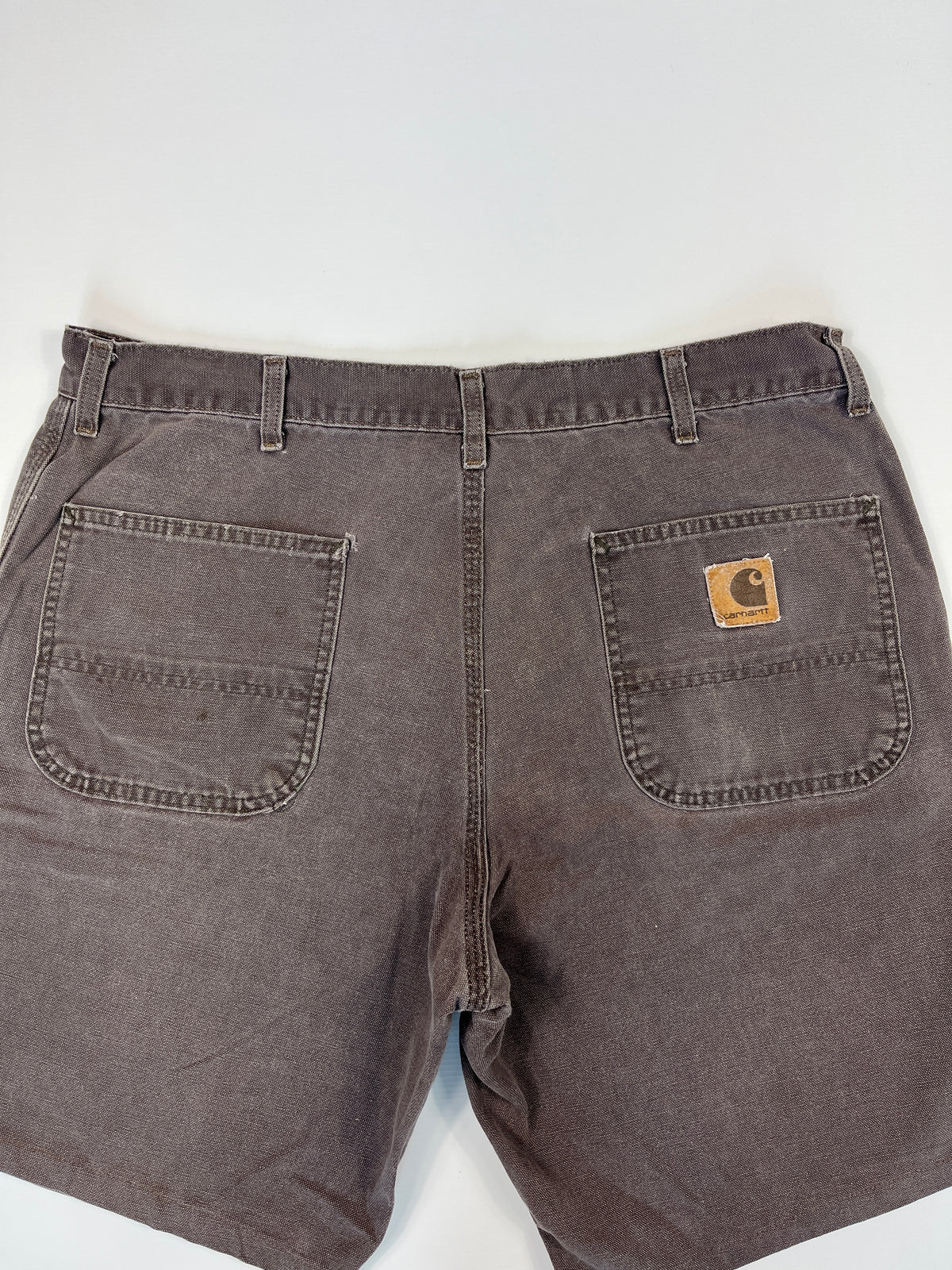 Vintage Carhartt Carpenter Shorts WU3073 Big Logo - 1997 - Chestnut Brown - 38 - Made in USA