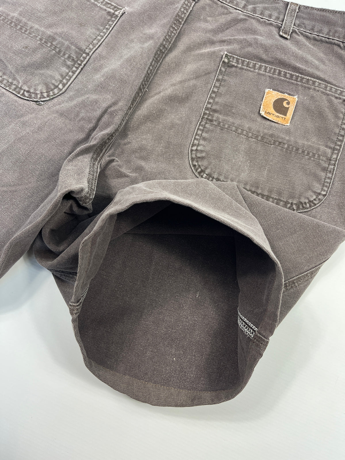 Vintage Carhartt Carpenter Shorts WU3073 Big Logo - 1997 - Chestnut Brown - 38 - Made in USA
