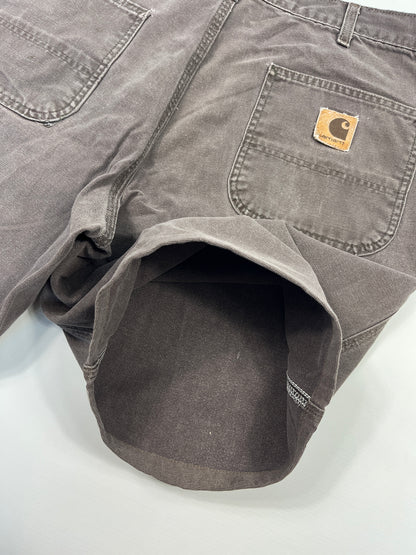 Vintage Carhartt Carpenter Shorts WU3073 Big Logo - 1997 - Chestnut Brown - 38 - Made in USA