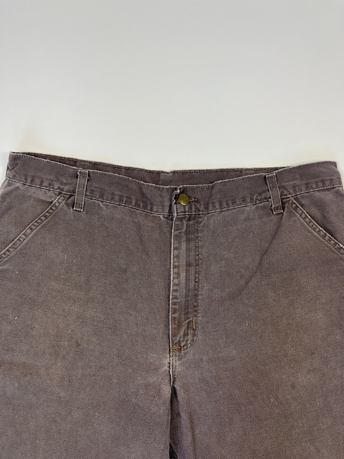 Vintage Carhartt Carpenter Shorts WU3073 Big Logo - 1997 - Chestnut Brown - 38 - Made in USA