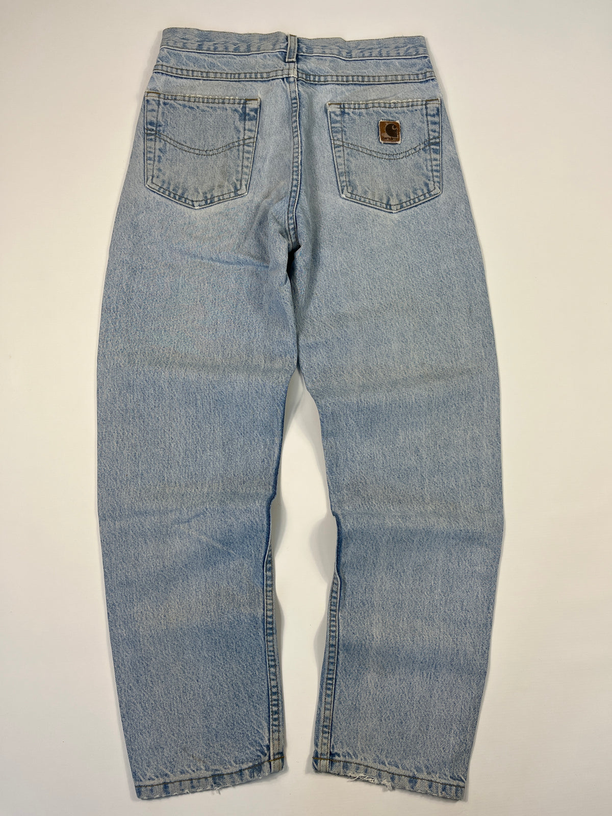 Carhartt B17 STW Jeans Leather Patch - Stone Wash - 28 x 30 - Made in Mexico of USA Components