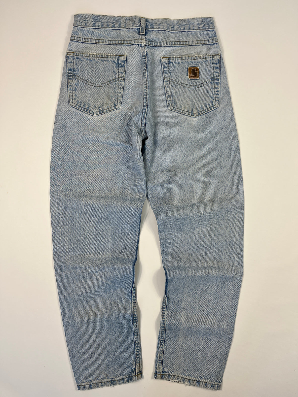 Carhartt B17 STW Jeans Leather Patch - Stone Wash - 28 x 30 - Made in Mexico of USA Components