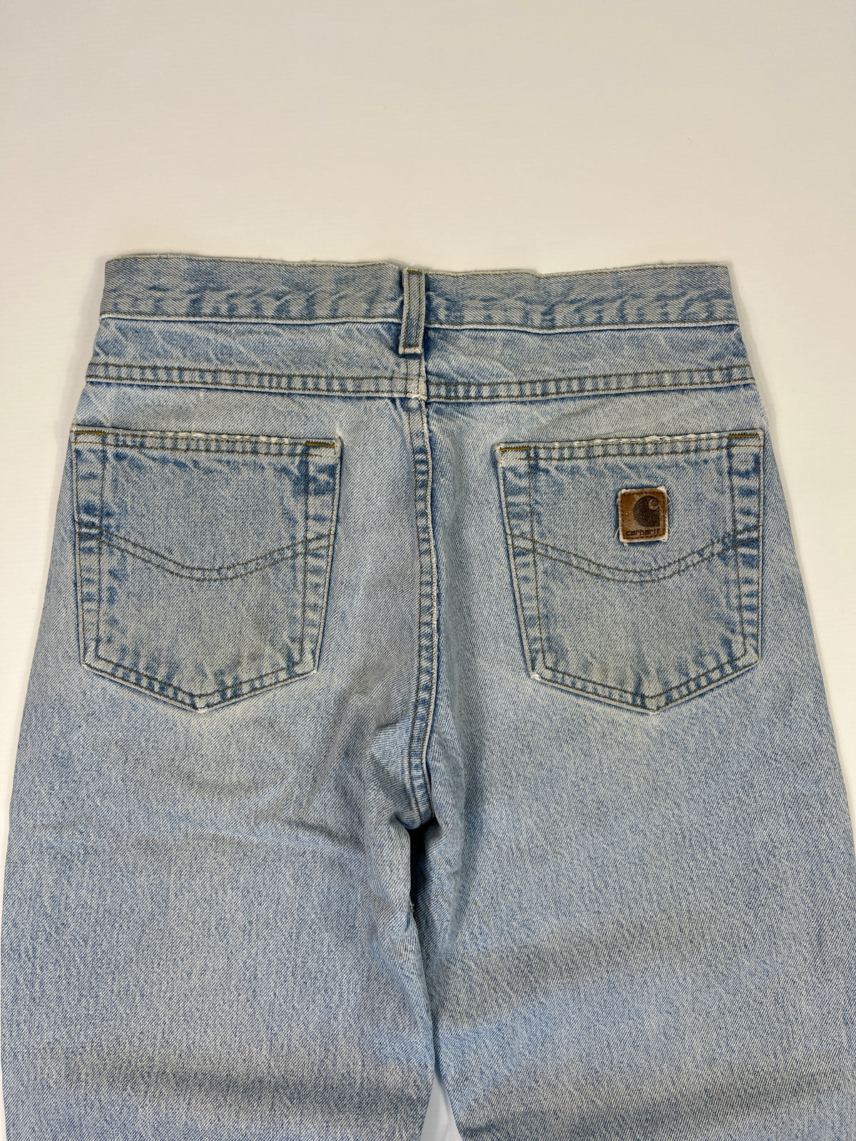 Carhartt B17 STW Jeans Leather Patch - Stone Wash - 28 x 30 - Made in Mexico of USA Components