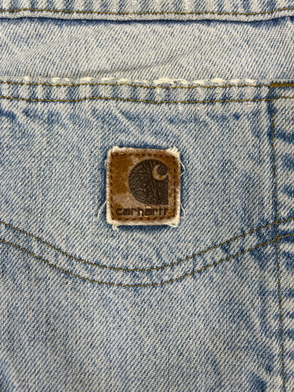 Carhartt B17 STW Jeans Leather Patch - Stone Wash - 28 x 30 - Made in Mexico of USA Components