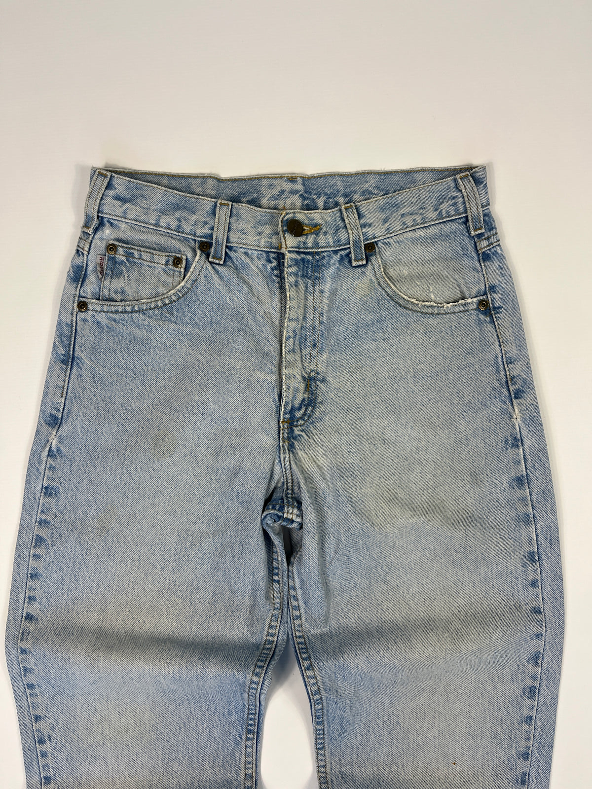 Carhartt B17 STW Jeans Leather Patch - Stone Wash - 28 x 30 - Made in Mexico of USA Components
