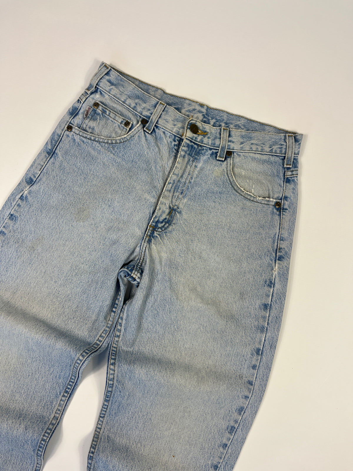Carhartt B17 STW Jeans Leather Patch - Stone Wash - 28 x 30 - Made in Mexico of USA Components