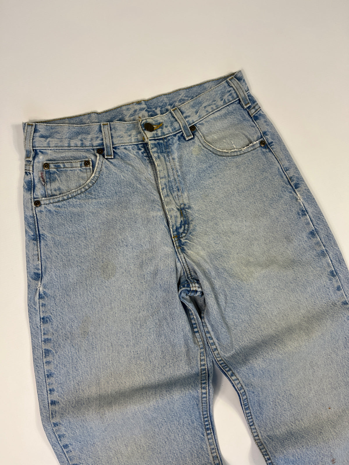 Carhartt B17 STW Jeans Leather Patch - Stone Wash - 28 x 30 - Made in Mexico of USA Components