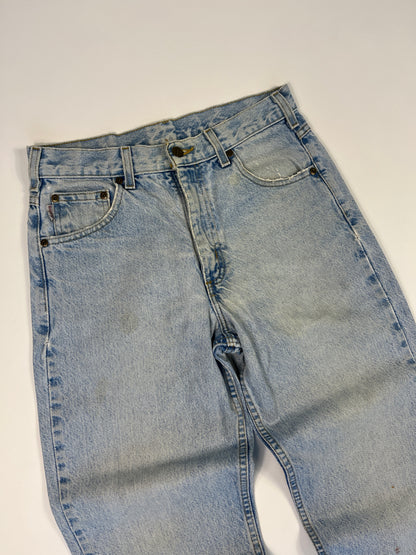 Carhartt B17 STW Jeans Leather Patch - Stone Wash - 28 x 30 - Made in Mexico of USA Components