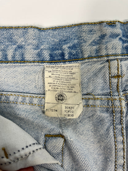 Carhartt B17 STW Jeans Leather Patch - Stone Wash - 28 x 30 - Made in Mexico of USA Components