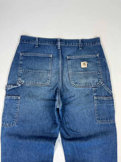 Carhartt Carpenter B13 DST -Distressed Blue - 33 x 32 - Made in Mexico of USA Components