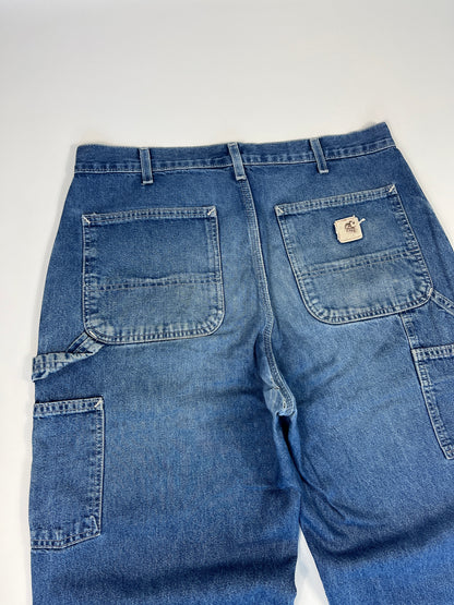 Carhartt Carpenter B13 DST -Distressed Blue - 33 x 32 - Made in Mexico of USA Components