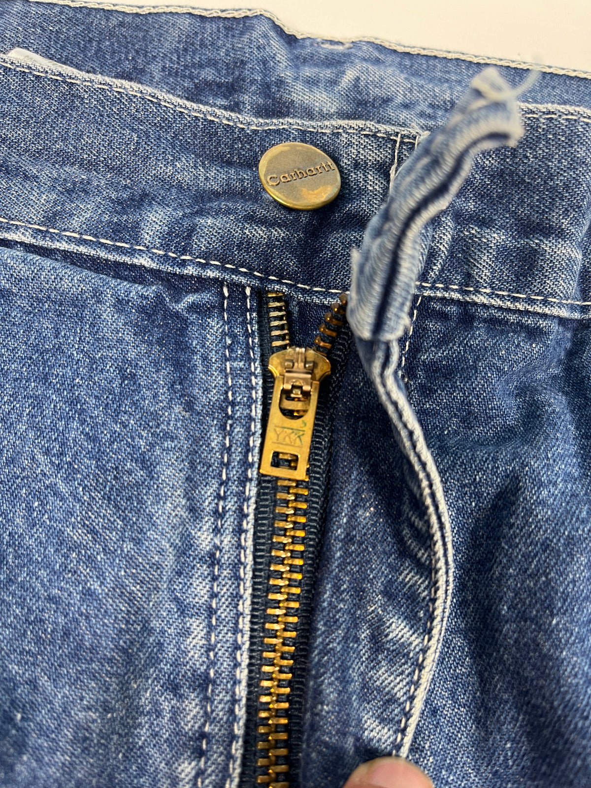 Carhartt Carpenter B13 DST -Distressed Blue - 33 x 32 - Made in Mexico of USA Components