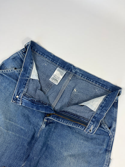 Carhartt Carpenter B13 DST -Distressed Blue - 33 x 32 - Made in Mexico of USA Components