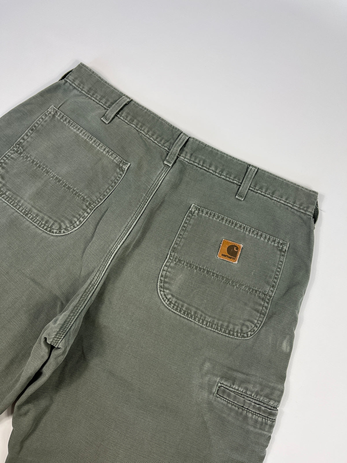 Carhartt Carpenter B176 Flannel Lined DMS - Dark Moss Green - 38 x 32 - Made in Mexico of USA Components
