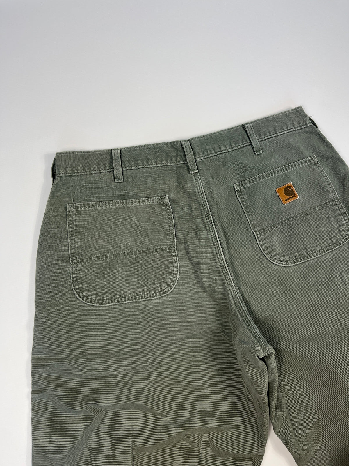 Carhartt Carpenter B176 Flannel Lined DMS - Dark Moss Green - 38 x 32 - Made in Mexico of USA Components