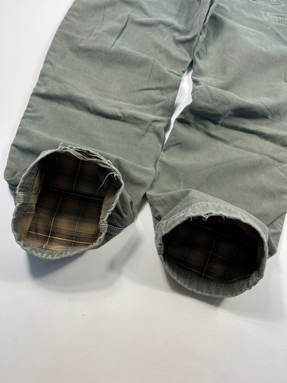 Carhartt Carpenter B176 Flannel Lined DMS - Dark Moss Green - 38 x 32 - Made in Mexico of USA Components