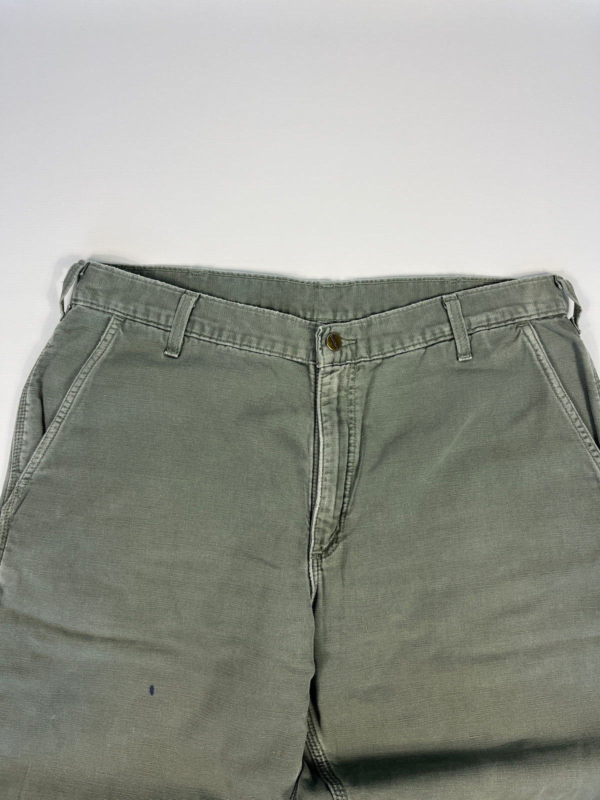 Carhartt Carpenter B176 Flannel Lined DMS - Dark Moss Green - 38 x 32 - Made in Mexico of USA Components