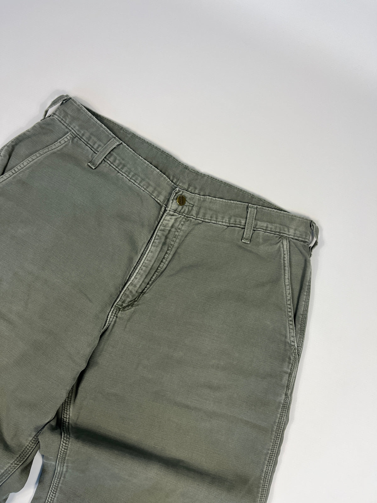 Carhartt Carpenter B176 Flannel Lined DMS - Dark Moss Green - 38 x 32 - Made in Mexico of USA Components