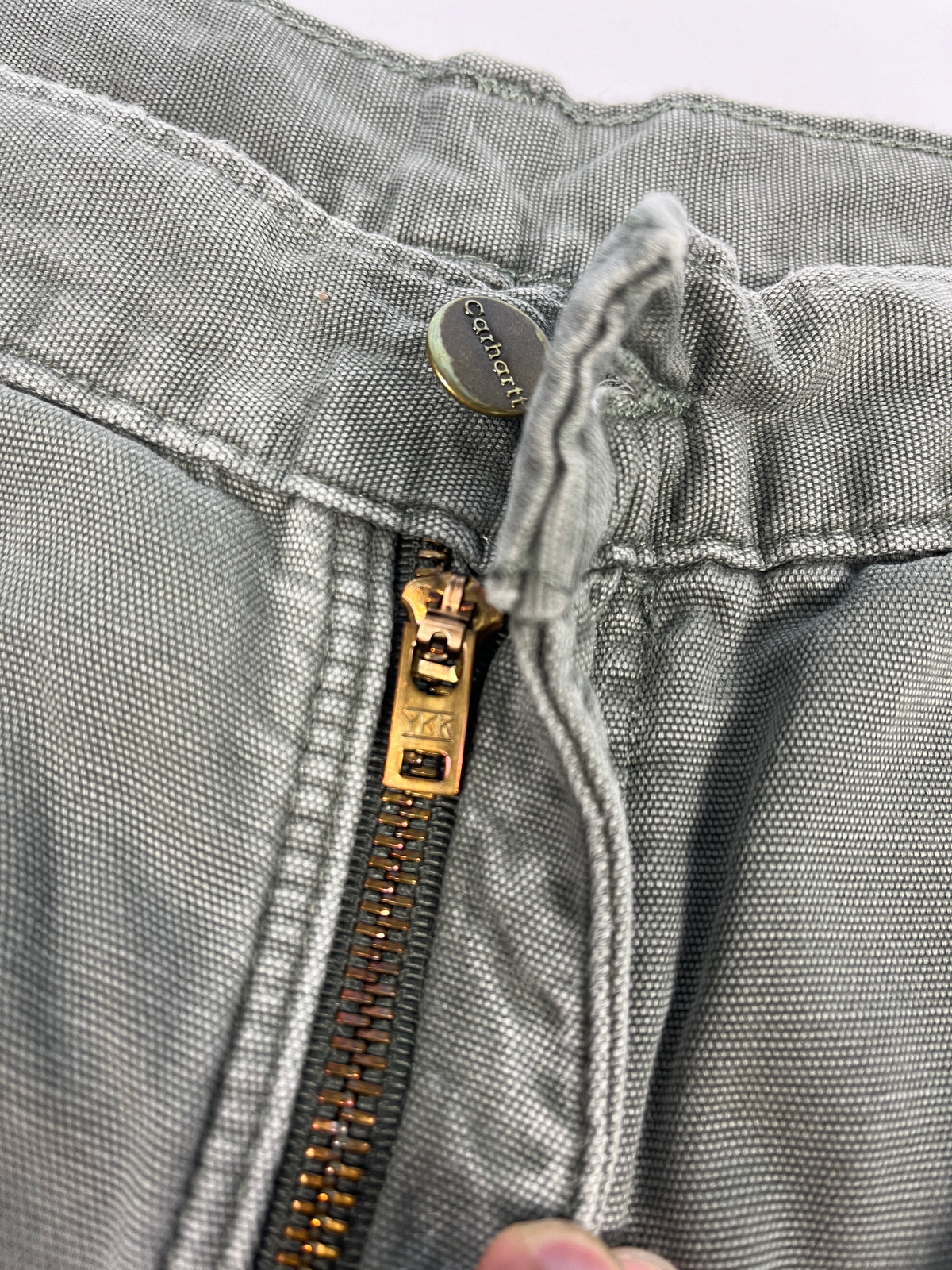 Carhartt Carpenter B176 Flannel Lined DMS - Dark Moss Green - 38 x 32 - Made in Mexico of USA Components