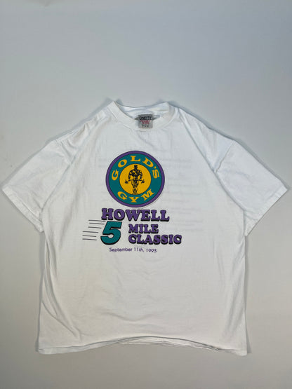 Vintage Gold's Gym Howell 5 Mile Classic 1993 Single Stich T-shirt - XL